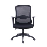 IRISOffice Solara fekete szövet-hálós irodai forgószék fej és háttámasszal