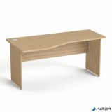 Íróasztal, íves, balos, laplábbal, 160x80 cm, MAYAH "Freedom SV-24", kőris