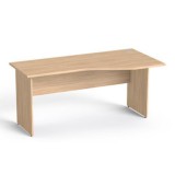 Íróasztal, íves, jobbos, laplábbal, 160x80 cm, MAYAH Freedom SV-23, tölgy (IBXA23T)