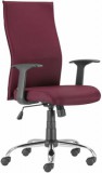 Irodai forgószék, szövetborítás, krómozott lábkereszt, "TEXAS", bordó