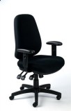 Irodai szék, állítható karfás, exkluzív fekete szövetborítás, fekete lábkereszt, mayah "bubble" cm1023 black