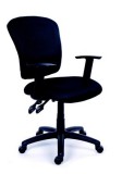 Irodai szék, fekete szövetborítás, fekete lábkereszt, mayah "active" 11296-03 black