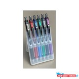 Írószertartó asztali mûanyag 6db-os készlet BL77 toll, Pentel 6 klf. szín