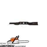 Iseki SW519 2503.220.001.10 fűnyíró kés L 465 mm, Ø szélső furatok 14,8 mm