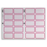 Iskola Piros keretes füzetcímke szett 20 db-os