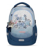 Iskolatáska, cipzáras, BELMIL Leisure Plus Shine like a Star Jeans, csillag (BL338878L)
