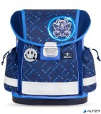 Iskolatáska, fémcsat, BELMIL 'Classy Navy Blue Tech', robot