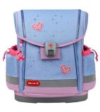 Iskolatáska, mágneszárral, BELMIL Classy Plus Lavander, lila szivecske (BL40578AG3L)