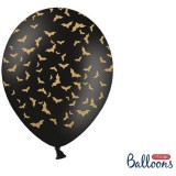 Ismeretlen Denevér mintás lufi, fekete, 6 db - 30 cm