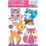 Ismeretlen Erdei állatok, csillogós 3D falmatrica 45 x 28 cm