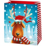Ismeretlen Karácsonyi rénszarvas álló dísztasak - 17 x 10 x 23 cm 