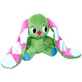 Ismeretlen Kockásfülű nyúl ülő plüssfigura 23 cm