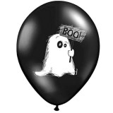 Ismeretlen Szellem mintás lufi, fekete, 6 db - 30 cm