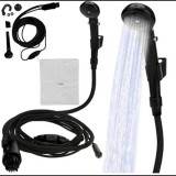 Iso Trade Hordozható kemping zuhany, elektromos pumpával, autós csatlakozóval,12V, 8877