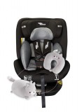 ISOFIX-es 360°-ban forgatható Mama Kiddies iSize Capry biztonsági autósülés (40 -150 cm) fekete színben + Ajándék