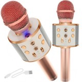 Isotrade Karaoke mikrofon világos pink