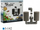 Ista Bio-Sponge akváriumi tapadókorongos dupla szivacsszűrő (S | 13.5 cm x 5 cm x 13.5-18.5 cm | Max. 120 literes akváriumhoz)