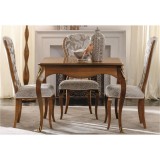 Italexport Charme négyzet alakú étkezőasztal 100x100 cm (+40 cm hosszabbítható)