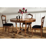 Italexport Profumo di Casa intarziás kerek étkezőasztal 130x130 cm