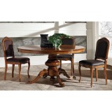 Italexport Profumo di Casa intarziás kerek étkezőasztal 150x150 cm