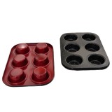 itália konyha Metal Red Line Muffinsütő 6 db-os