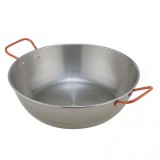 itália konyha Paella füles serpenyő polírozott 40 cm