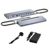 iTec i-tec C31FLAT2PDPRO100W dokkoló állomás és port replikátor Vezetékes USB 3.2 Gen 1 (3.1 Gen 1) Type-C Ezüst