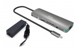 iTec i-tec C31NANOLANPD100 dokkoló állomás és port replikátor Vezetékes USB 3.2 Gen 1 (3.1 Gen 1) Type-C Szürke