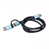 iTec i-tec C31USBCACBL USB kábel 1 M USB 3.2 Gen 1 (3.1 Gen 1) USB C Fekete, Kék