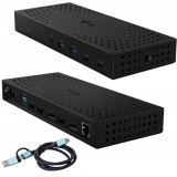 iTec i-tec CATRIPLE4KDOCKPD2 dokkoló állomás és port replikátor Vezetékes USB 3.2 Gen 2 (3.1 Gen 2) Type-C Szürke