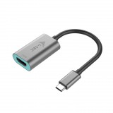 iTec i-tec Metal C31METALHDMI60HZ video átalakító kábel 0,15 M USB C-típus HDMI Szürke, Türkizkék