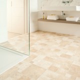 IVC tekercses vinyl padló, PVC - világosbarna csempe mintás Atlux 535 2 m