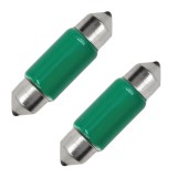 Izzó 12V/10 Watt szofita 10x35 mm, zöld 2db Lampa 58347