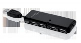 iBOX IUHT008C 4-portos fekete USB hub
