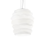 IDEAL LUX KARMA függesztett lámpa E27 foglalattal, max. 60W, 38 cm átmérő, fehér 132365