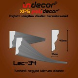 INDECOR Hajlítható negyedköríves díszléc 45x15mm, 2m/szál