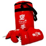 Ismeretlen Piros boxzsák 8-as méretű kesztyűvel