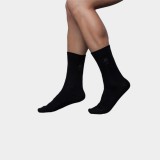 J.PRESS 100% Pamut Lazított Gumis Férfi zokni fekete