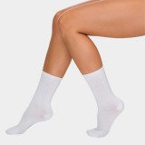 J.PRESS Elegáns Női Bokazokni fehér