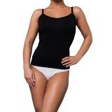 J.PRESS Női Bambusz Alapanyagú Szegőpántos Top fekete