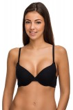 J.PRESS Push-Up Merevítős Előformázott melltartó fekete