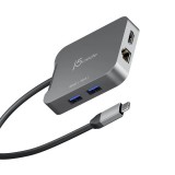 j5create JCD3191-N dokkoló állomás és port replikátor Vezetékes USB 3.2 Gen 2 (3.1 Gen 2) Type-C Szürke