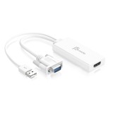 j5create JDA214 0,176 M VGA, USB A HDMI Fehér