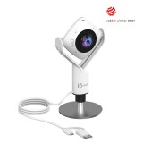 j5create JVCU360 webkamera 2,07 MP 1920 x 1080 pixelek USB 2.0 Fekete, Fehér (JVCU360-N)