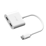 j5create USB-C to Dual USB-C with Video or Power Delivery JCA164-N