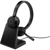 Jabra 6699-833-499 Evolve 65 TE Headset Vezetékes és vezeték nélküli Fejpánt USB A típus Bluetooth Dokkoló Fekete