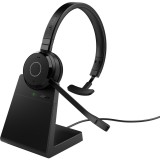 Jabra Evolve 65 TE Bluetooth USB-A MS Teams Call Center Mono Headset Állvánnyal - Fekete (6693-833-399)