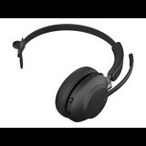 Jabra Evolve2 65, MS Mono Headset Vezeték nélküli Fejpánt Iroda/telefonos ügyfélközpont USB A típus Bluetooth Fekete (26599-899-999)