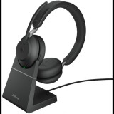 Jabra Evolve2 65 MS USB-C vezeték nélküli sztereó headset fekete (26599-999-889) (26599-999-889)