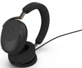 Jabra Evolve3 85 MS Stereo USB-A Wireless Bluetooth Headset with Charger Black 38599-999-989